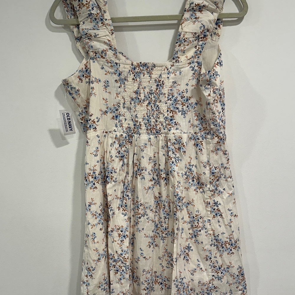 Old Navy Cream Floral Mini Dress - Picture 8 of 9